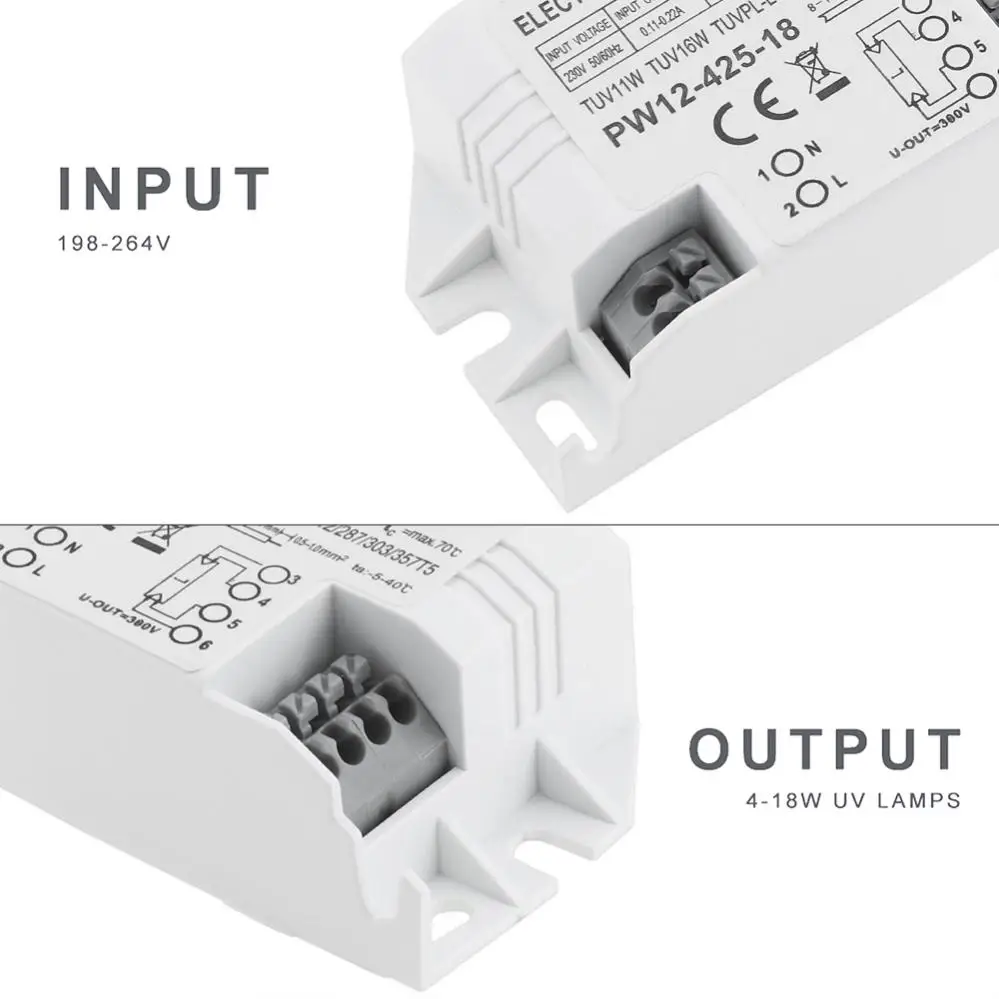 10-18W Electronic Ballasts 220V Universal Ballast for G23 G10q G5 UV Lamp UVC Sterilizing Lamp Light Tube