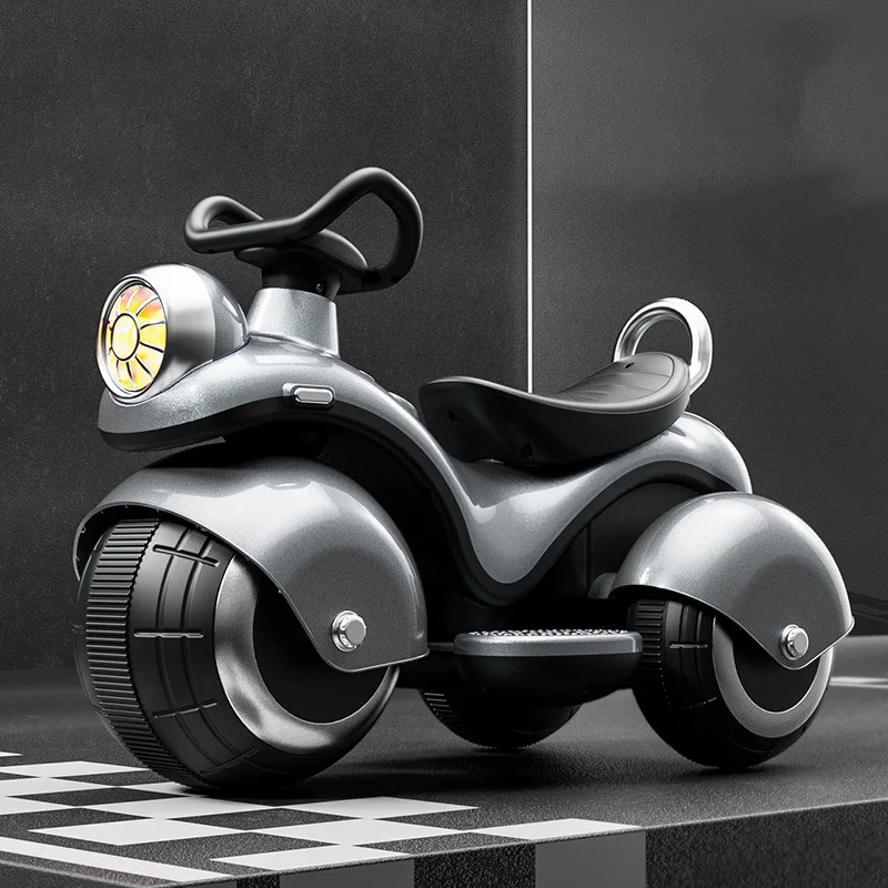 Electric Motorcycle Rechargeable Dual Drive Go Kart with Music, Free Installation, Holiday Gift