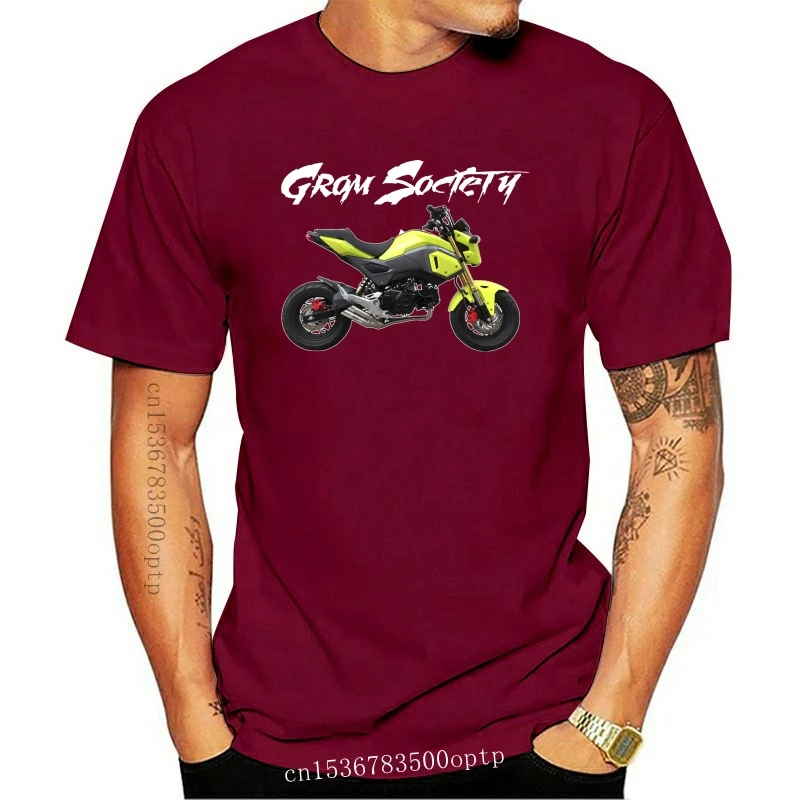 Mens Clothes 3501D Fashion Japanese Motorcycle MSX125 Grom - Society Tee 100% Cotton T-shirts SF MSX125SF MSX 125 Funny O Neck