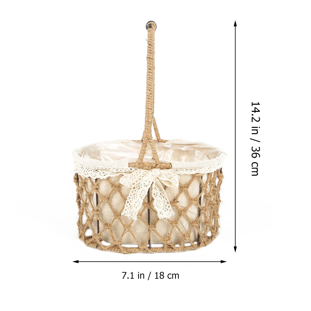 

H Woven Flower Arranging Gardening Supplies Vase Basket for Home Decor Storage Gardening Flower Arranging Vase