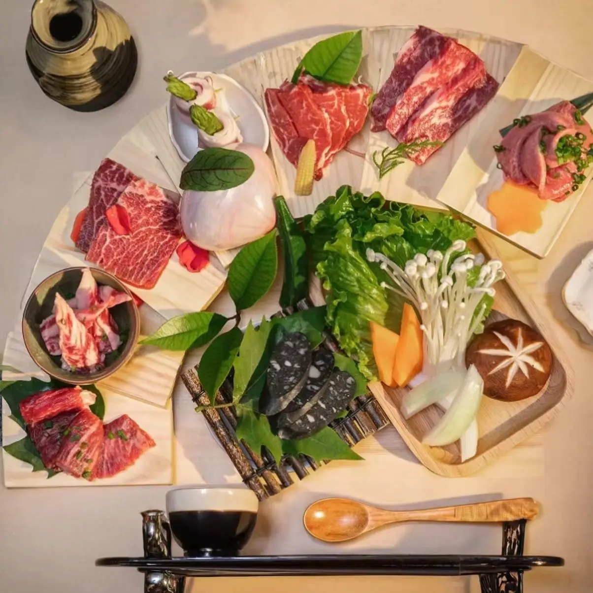 Wooden Sushi Plate Step by Step Plate Art Concept Hotel Barbecue  Japanese Style Step Sashimi  Hot Pot Tableware