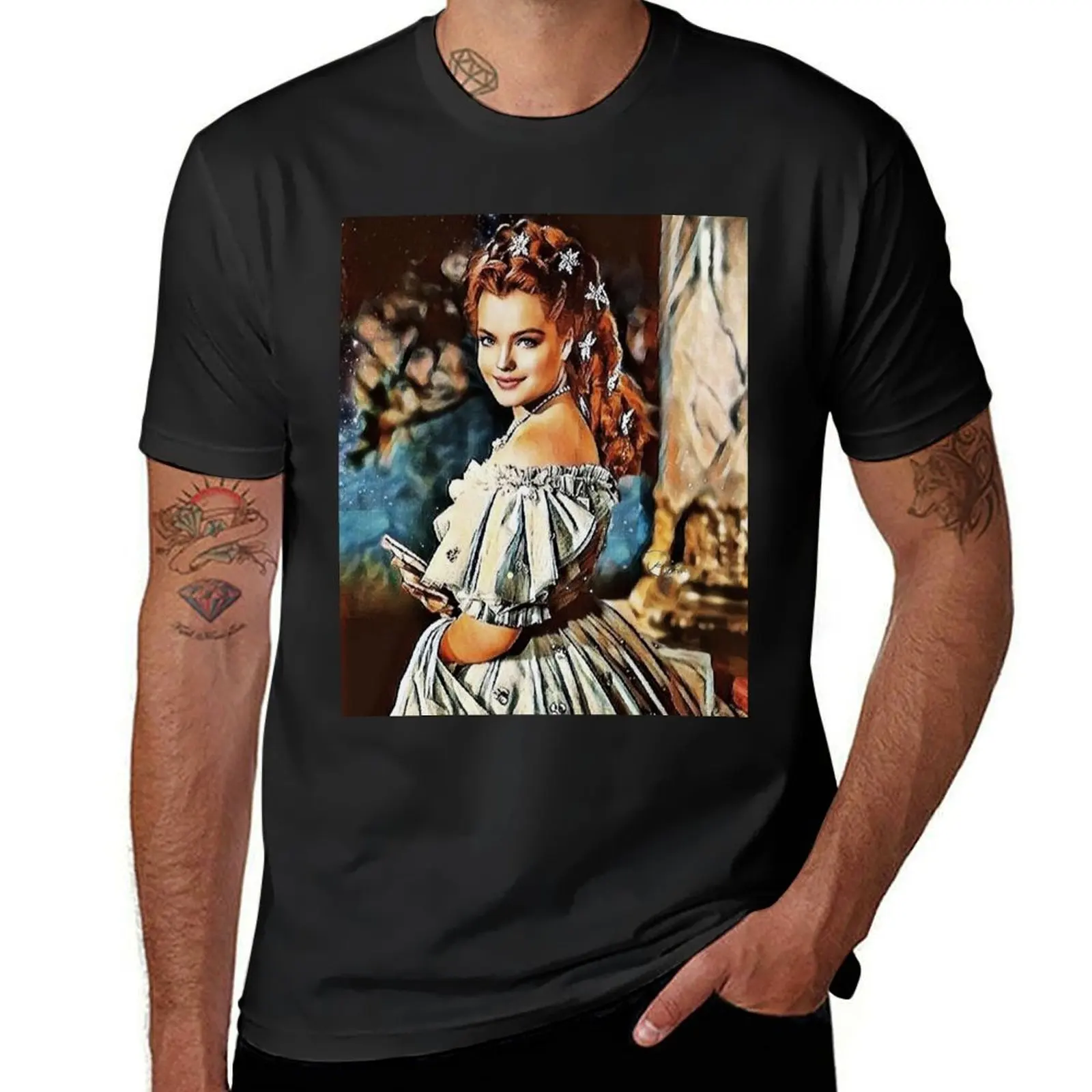 EMPRESS SISSI - PENCILED VERSION T-Shirt plus size tops graphics funnys for a boy black t-shirts for men