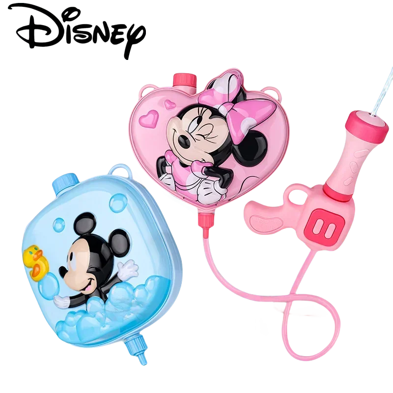 

MINISO Disney Cartoon Kids Backpack Water Gun Toy Mickey Minnie Cartoon Pull-Out Water Gun Boys & Girls Waterfront Toy 1300ml