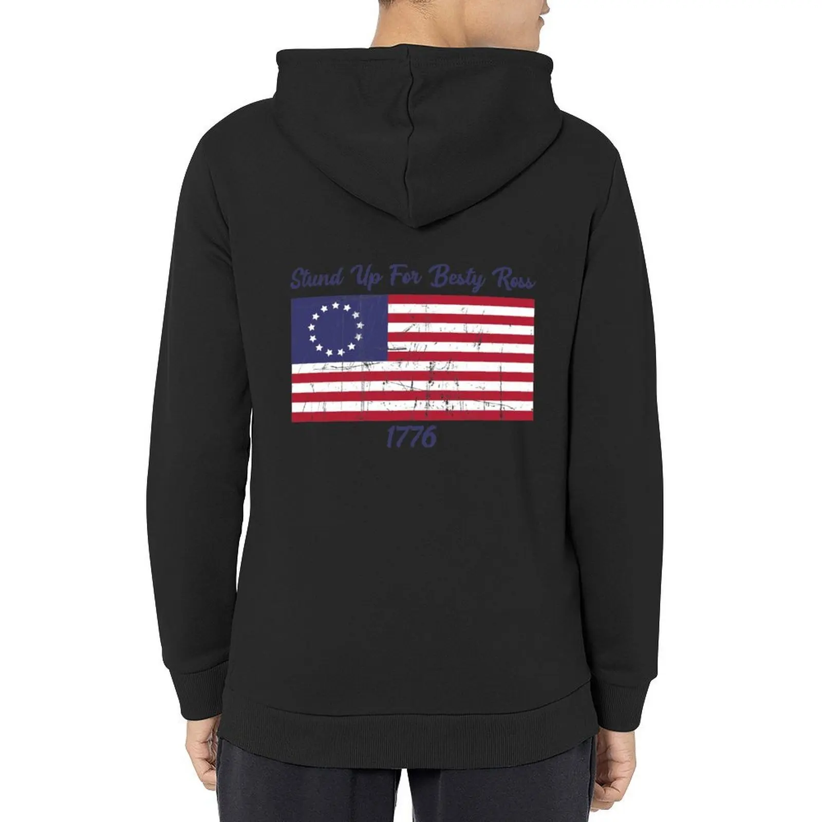 

rush limbaugh betsy ross flag, stund up for betsy Ross 1776 gift Hoodie mens designer clothes men wear oversized hoodie
