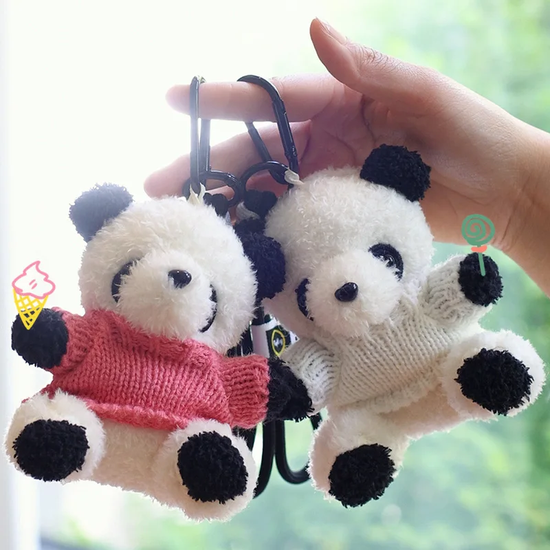 2 PCS Chinese Panda Pendant Doctoral Hat Cute Panda University Graduation Ceremony Gift Bag Decor