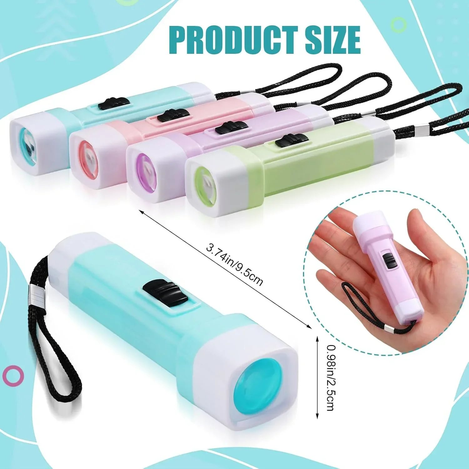 1-10PC Candy Color LED Glowing Flashlights Halloween Christmas Thanksgiving Birthday Party New Year Gift Decoration Gift Pack