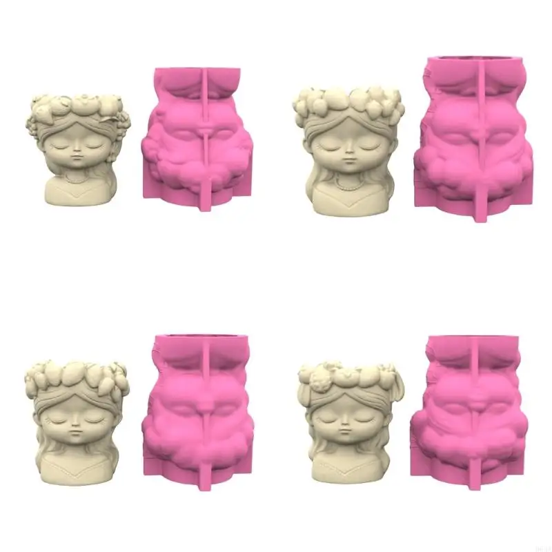 

Flexible Head Flower Holder Crafting Silicone Mold For Handmade Concrete Planters DIY Gardening Decoration Tool 964A