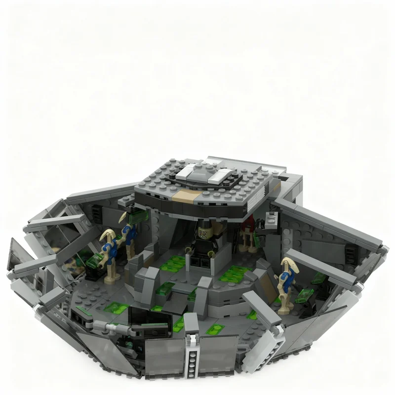 456pcs MOC Invisible Hand Bridge Space Battle Galaxy SciFi Model Building Blocks Module Diorama Figure Ship Robot Train Toy Gift
