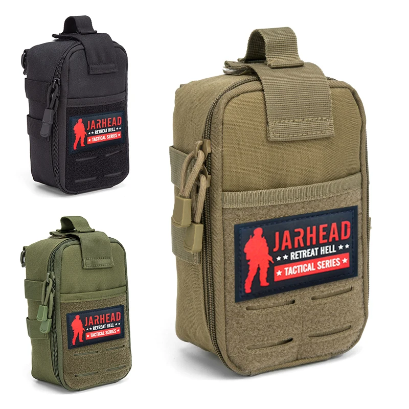 Bolsa Tática MOLLE EDC em Nylon 600D Resistente à Água, Organizador Utilitário para Caminhadas ao Ar Livre, Camping e Viagens