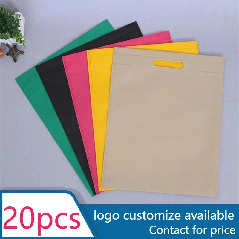 

Set of 20 pcs Eco-Friendly Non Woven Fabric Bags for Shopping, Custom Logo Imprint Available shopper bag