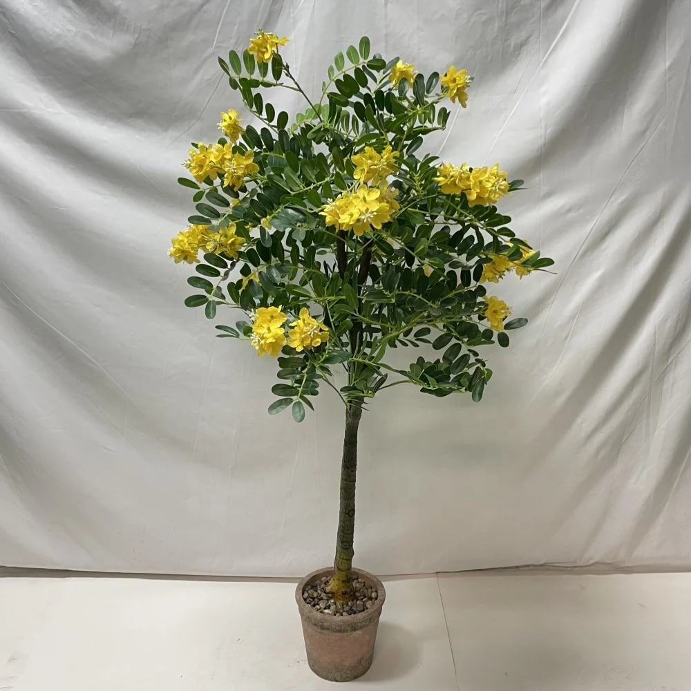 UV Resistant Realistic Artificial Sophora Bonsai Tree Indoor Outdoor Decorative High Decoration Bulk Wholesale