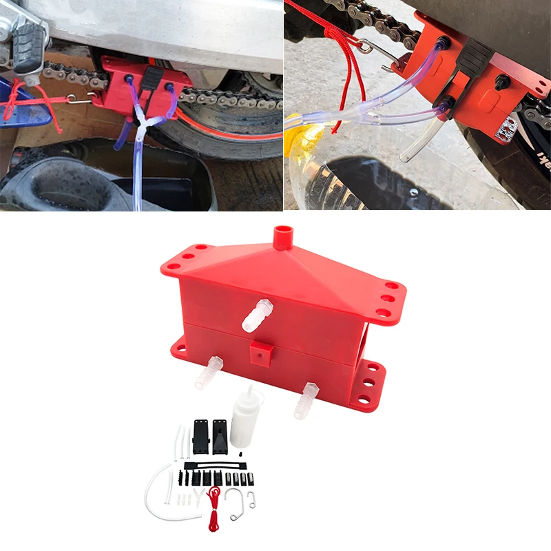 

Universal Motorcycle chain cleaning machine kit Brush Gear Cleaner Tool For Motorbike Chains Lube Device Lubricating Accessories