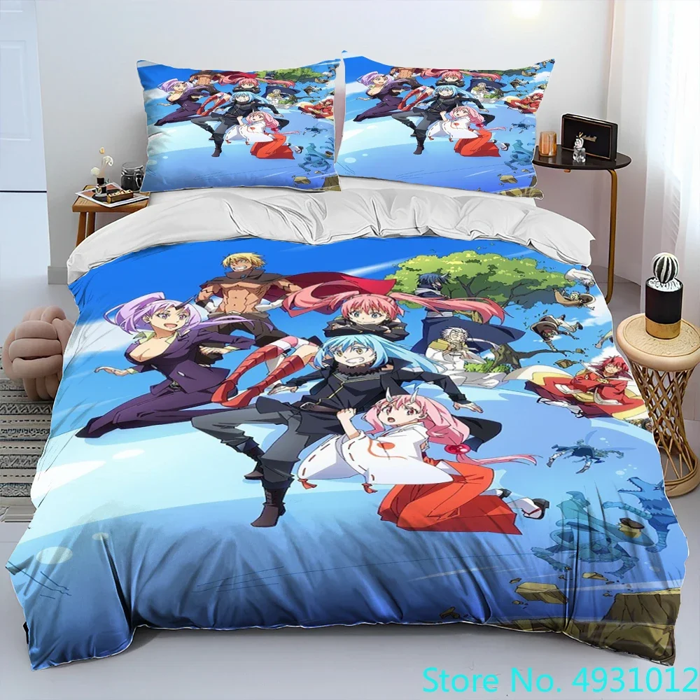 I Got Reincarnated As A Slime Anime Comforter Duvet Cover Bed Set Quilt Cover Pillowcase Single King Queen Size Bedding Set