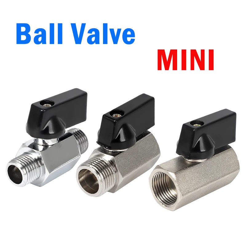 Matte Texture 1/8, 1/4, 3/8, 1/2 Pneumatic Ball Valve-Mini with Smooth and Frosted Appearance of Internal and External Threads