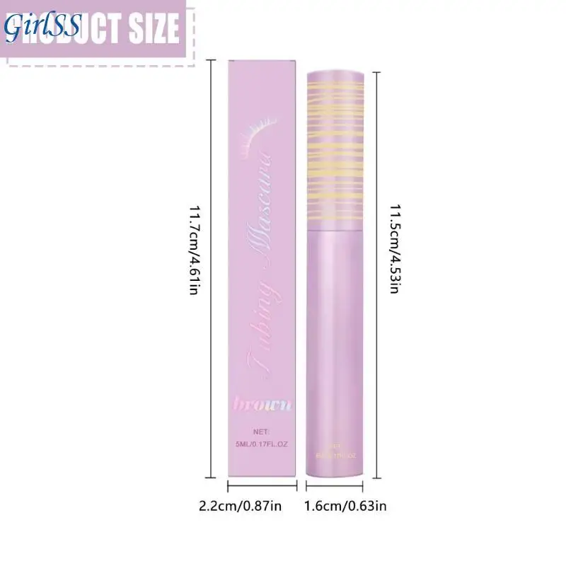 5D Zijdevezel Lash Mascara voor langere, dikkere, volumere wimpers Waterpoof Mascara Langdurige wimpers Mascara T4MB