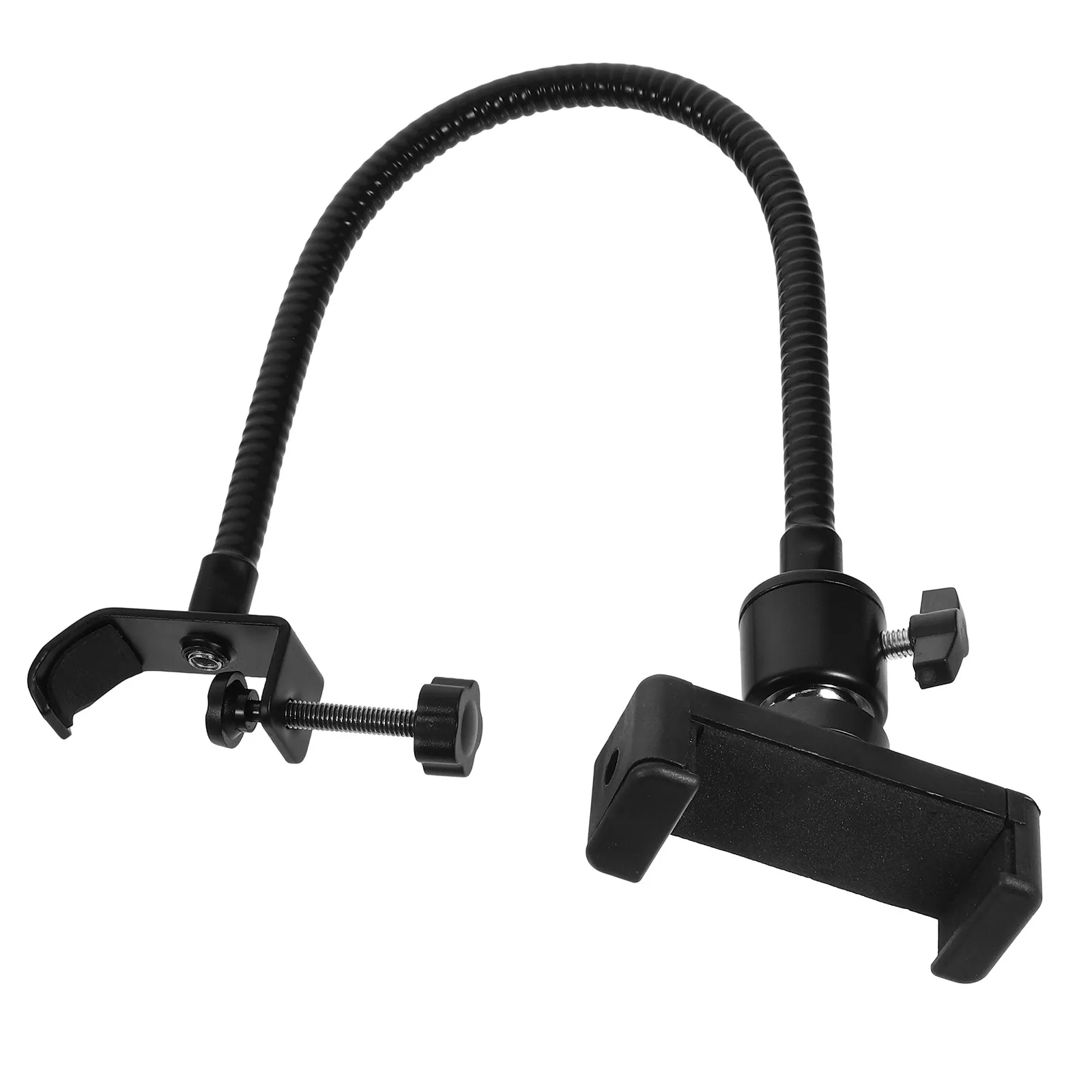 Mic Stand Phone Holder Clamp Adjustable Angle Rotating Microphone Stand Phone Clip for Live Streaming Musicians