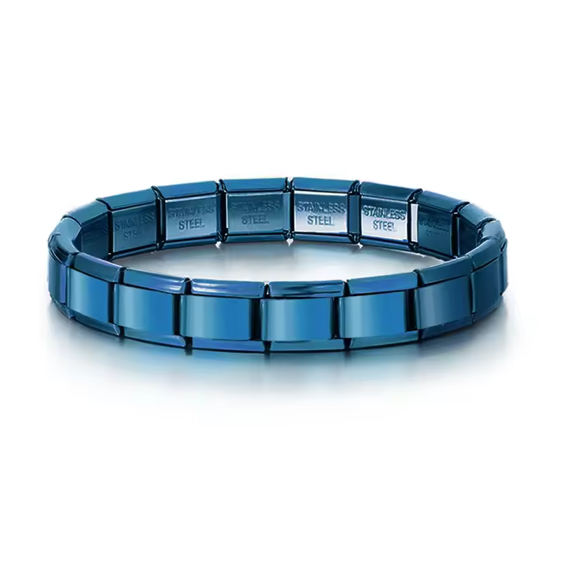 2025 New Men and Women Starry Colors 18 Pieces Italian Charm Fit 9mm Stainless Steel Modular Bracelet Wholesale Jewelry - Image 8