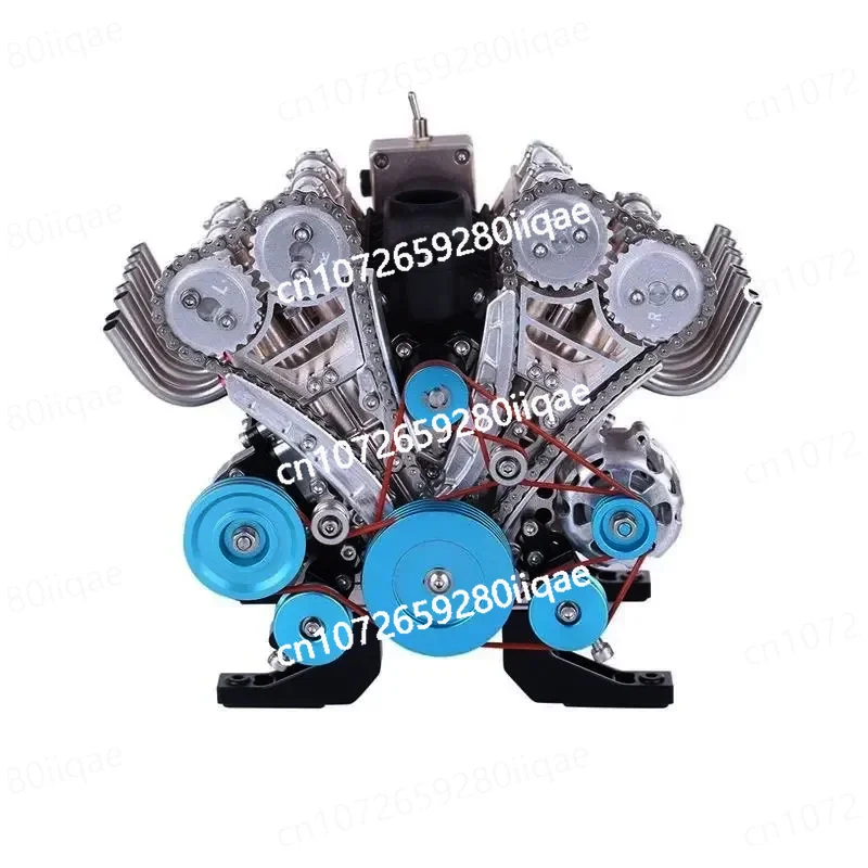 Engine Metal Model Kit Assembly Mini Eight Cylinder Engine Model