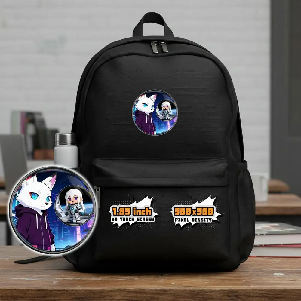 BW01 Smart Electronic E-Badge Portable Anime Dynamic Display Brooch 1.85-inch HD Screen Support Image Video Customization