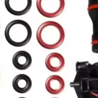 Red Black Silicone O-Ring Seal Replacement Kit 45Pcs With Cleaning Brush For Gaggia Saeco= Spidem Fully Automatic Coffee Makers