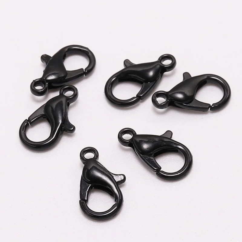 100pcs Lobster Clasps for Bracelets Necklaces DIY Hooks Chain Closure Accessories for Jewelry Making Findings Wholesale