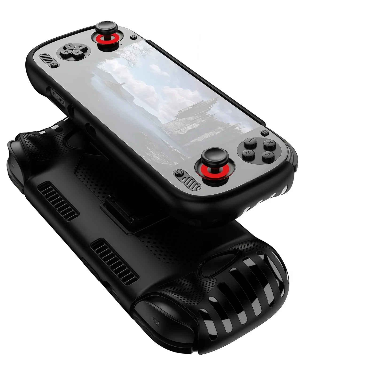 Silicone Protective Cover for AYN Odin 3 Case Soft Shockproof TPU Handheld Game Console Shell Full Protection with Stand Base