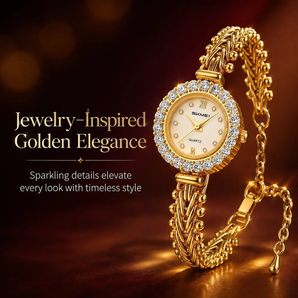 SKMEI 2729 Luxury Women's Quartz Watches Elegant Women Fashion Wristwatch Mujer  Regalos 3Bar Waterproof Clock Casual Wear Style
