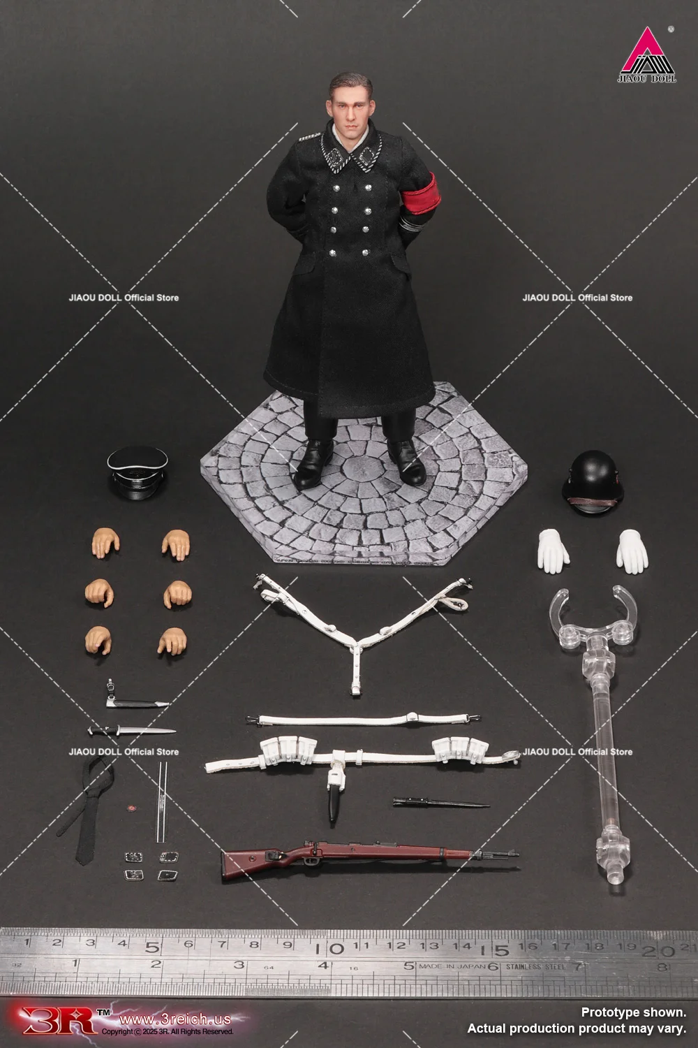 DID 3R TG80007 Maßstab 1:12 WWII Deutscher SS Ehrengarde WhiteVersion 6'' Männlicher Soldat Actionfigur FullSet Modellpuppe