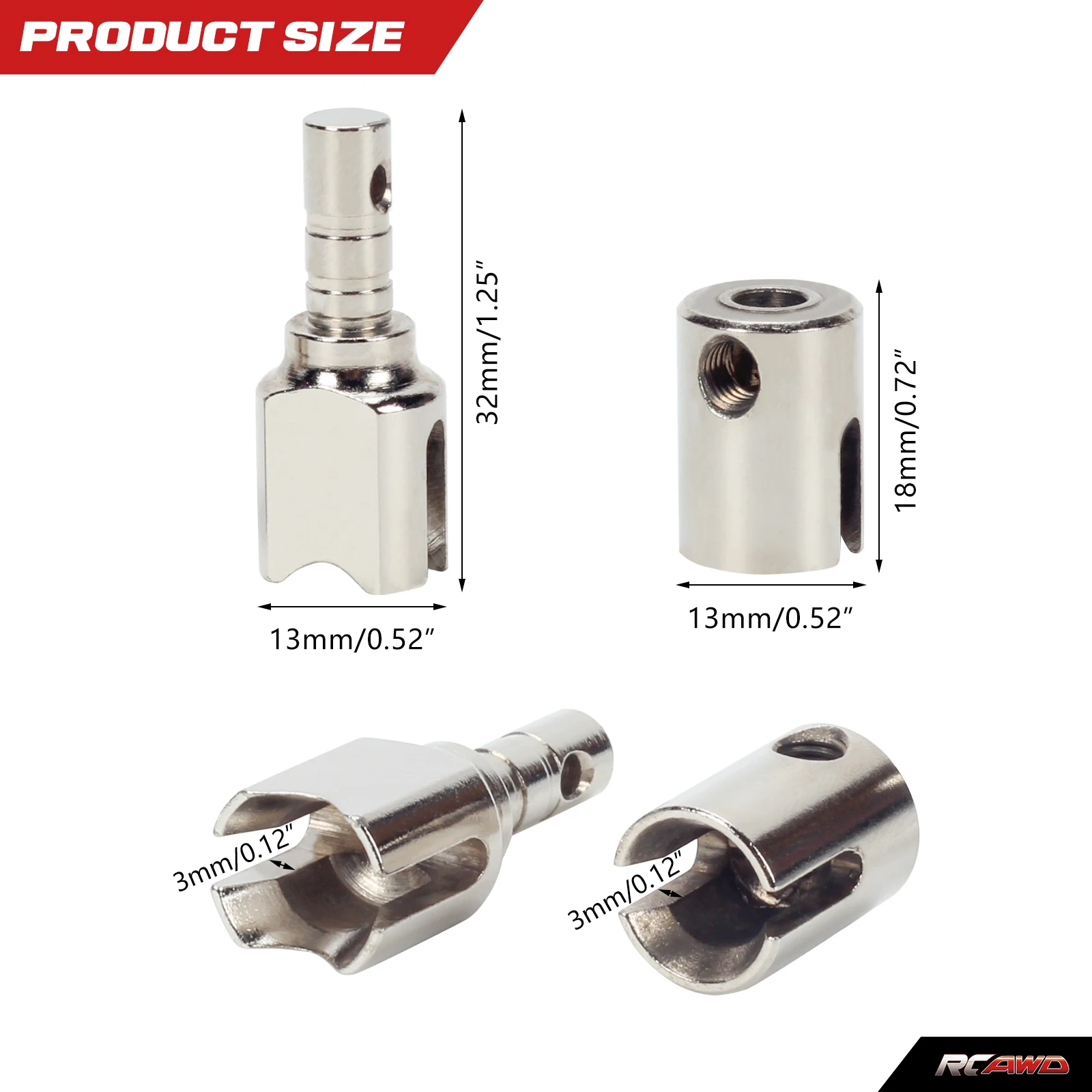 2/10 pcs STEEL DIFF OUTDRIVE for 1/7 FIRETEAM MOJAVE 6S 1/8 KRATON NOTORIOUS OUTCAST TALION 6S Upgrades parts #ARA310981