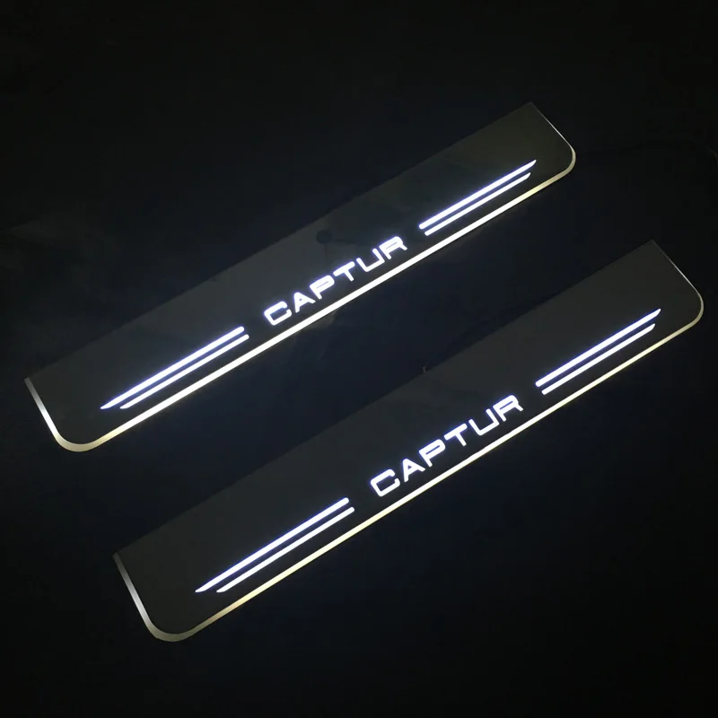 

LED Car Pedal Light Door Sill Pathway Welcome Scuff Light For Renault Captur 2016 2017 2018 Door Moving Footlamps