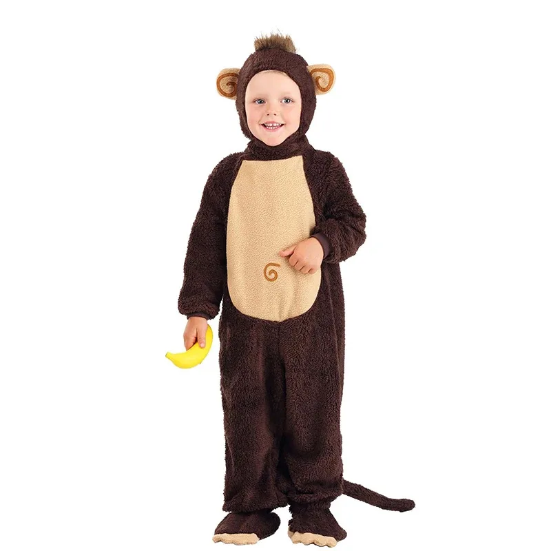 qq45Adult Animal Cosplay 2022 Família Bebê Criança Macaco Traje de Halloween