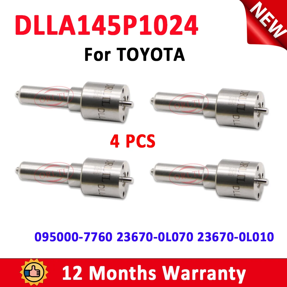 Inyector diésel ORLTL DLLA145P1024 BOQUILLA DLLA 145 P 1024 Combustible DLLA 145P 1024 DLLA 145 P1024 093400-1024 para Toyota Hiace