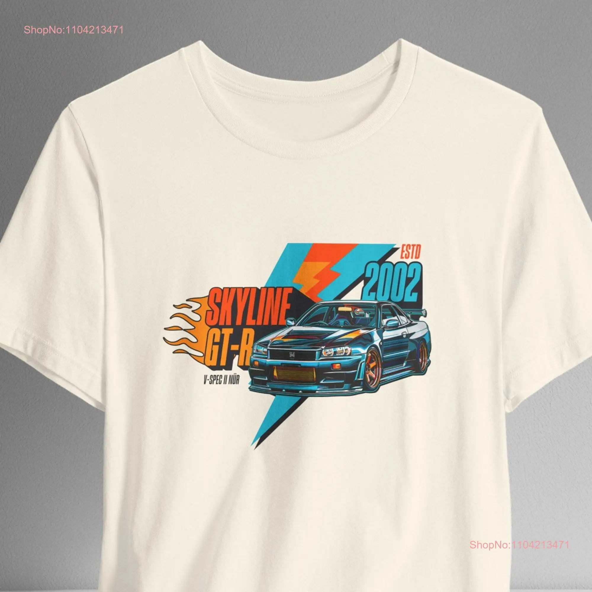 JDM GT R Car T Shirt R34 Skyline V Spec Anime Guy Style Racing Drift Japanese Automotive Japan Tokyo Streetrace