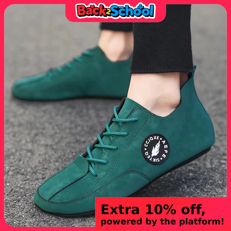 MAEDEF Mocassini da uomo Leggeri da guida Casual Fondo sottile Scarpe basse Suola morbida Comode scarpe da passeggio stringate antiscivolo da uomo