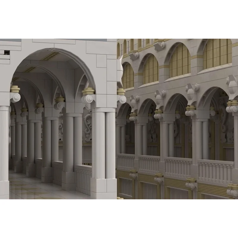 New 20134Pcs Moc European Medieval Street View Ancient Basilica Model Diy Creative Ideas Toy Birthday Gift Building Blocks