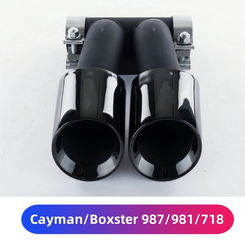 สําหรับ Porsche Cayman Boxster Muffler 987 981 718 ท่อไอเสียอัพเกรดคาร์บอนไฟเบอร์ท่อไอเสียหัวฉีดท่อไอเสียหัว