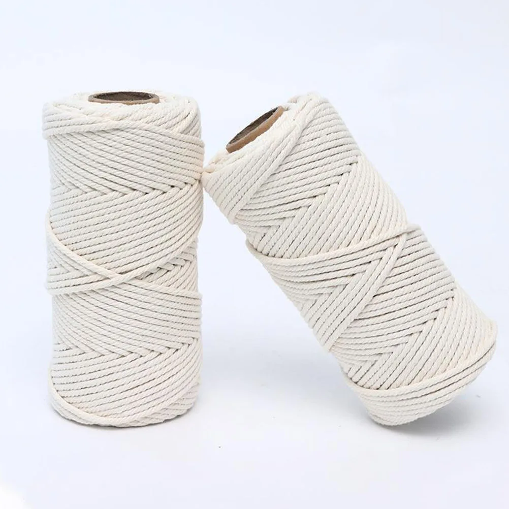 

Macrame Cord Wall Hangings Plant Hangers Cotton Rope Crafting Beige 5mm Knotting Weaving Tapestry Dreamcatcher Curtain Lampshade