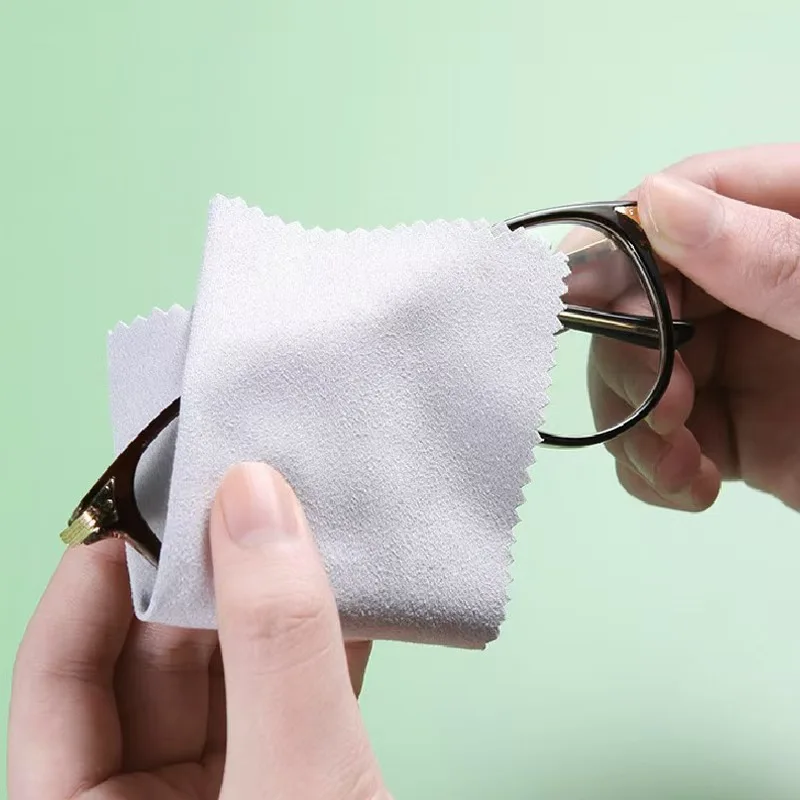 10pcs Anti-fog Suede Glasses Cloth Reusable Microfiber Anti-fog  Cloth  Lens Anti-fog Mobile Phone Camera lenses Screen  Clean image 2