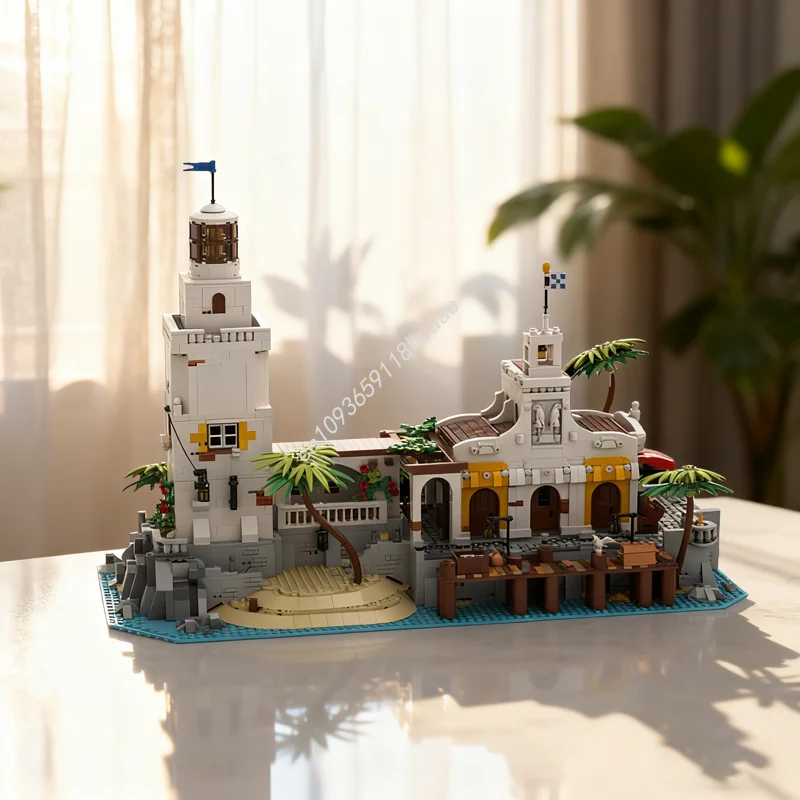 

5001pcs MOC Puerto Santa Maria Harbor Light Piratesed Model Building Christmas Gift Blocks Assemble DIY Creative Toy Idea Kids