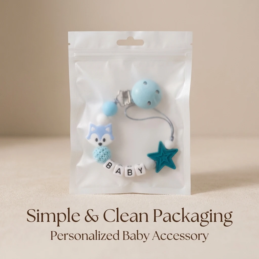 Personalized Fox Pacifier Clip BPA Free Food Grade Silicone Star Teether Holder Custom Name Handmade Dummy Chain Baby Gift