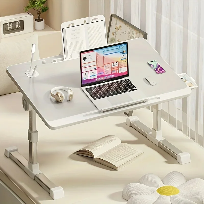 Escritorio para ordenador, escritorio superior para cama, ajustable, plegable, Simple, para el hogar, dormitorio, suelo para sentarse, ventanal, portátil, oficina, tablero de escritorio pequeño