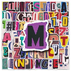 10/50/100PCS Numbers and Letters Graffiti Stickers Personalized Retro Decorative Laptop Guitar Mobile Phone Waterproof Decal Toy