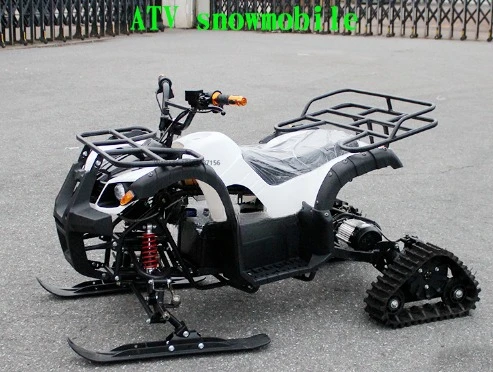 

Rugged Mini Bull ATV Electric Snowmobile 4 Track Powerful Off Road Vehicle for Winter Ice Lake Exploration Backcountry Adventure