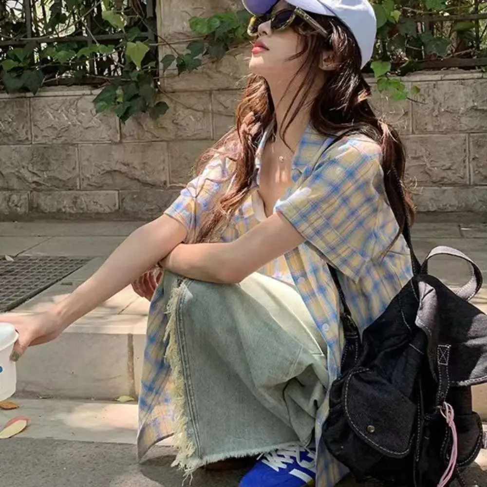 

Повседневный джинсовый рюкзак большой емкости, винтажная модная сумка на плечо, парусиновая универсальная дорожная сумка для альпинизма