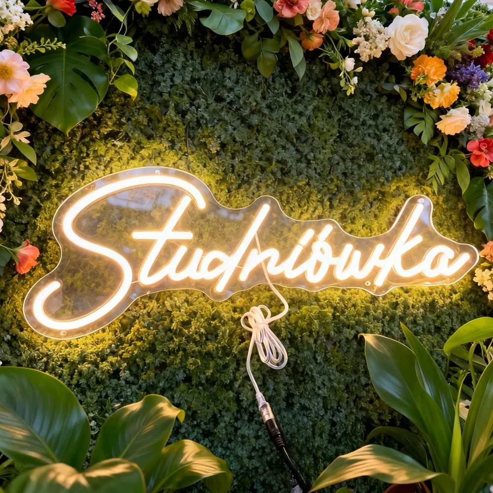Big 55x20cm Custom Neon Light LED Prom Party Neon Sign Studniówka For Sign for Wedding Birthday Room Home Decoration