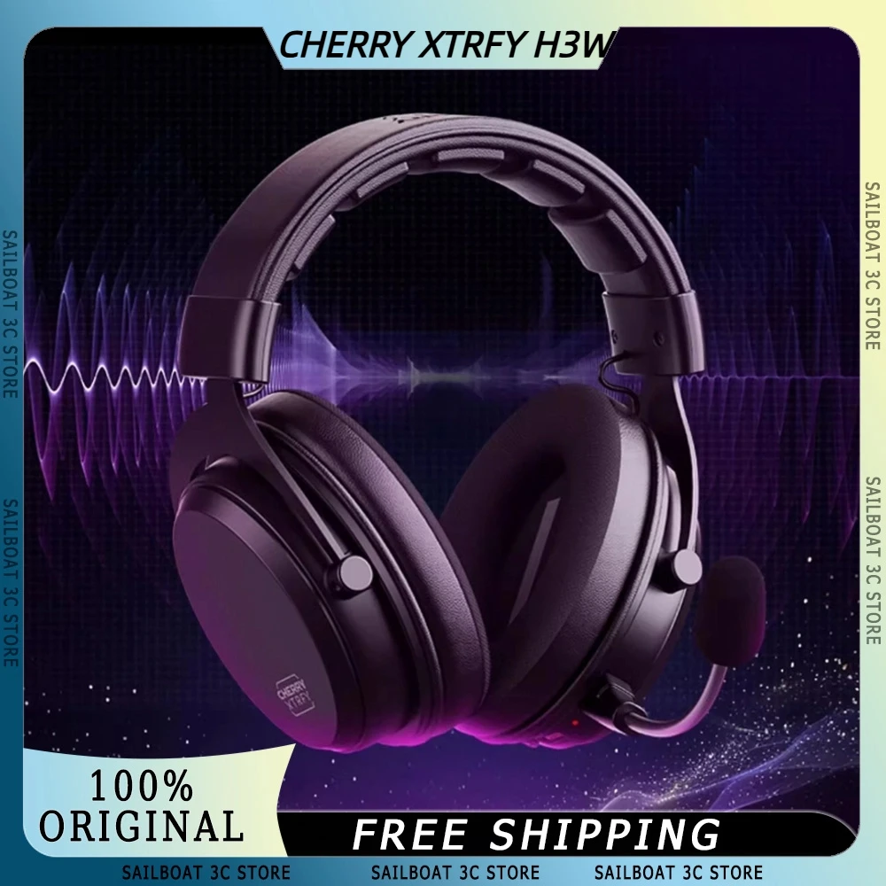 CHERRY XTRFY H3W auriculares inalámbricos con Bluetooth micrófono ligero 53mm de diámetro de altavoz auriculares para juegos para PC/Switch PS4/5