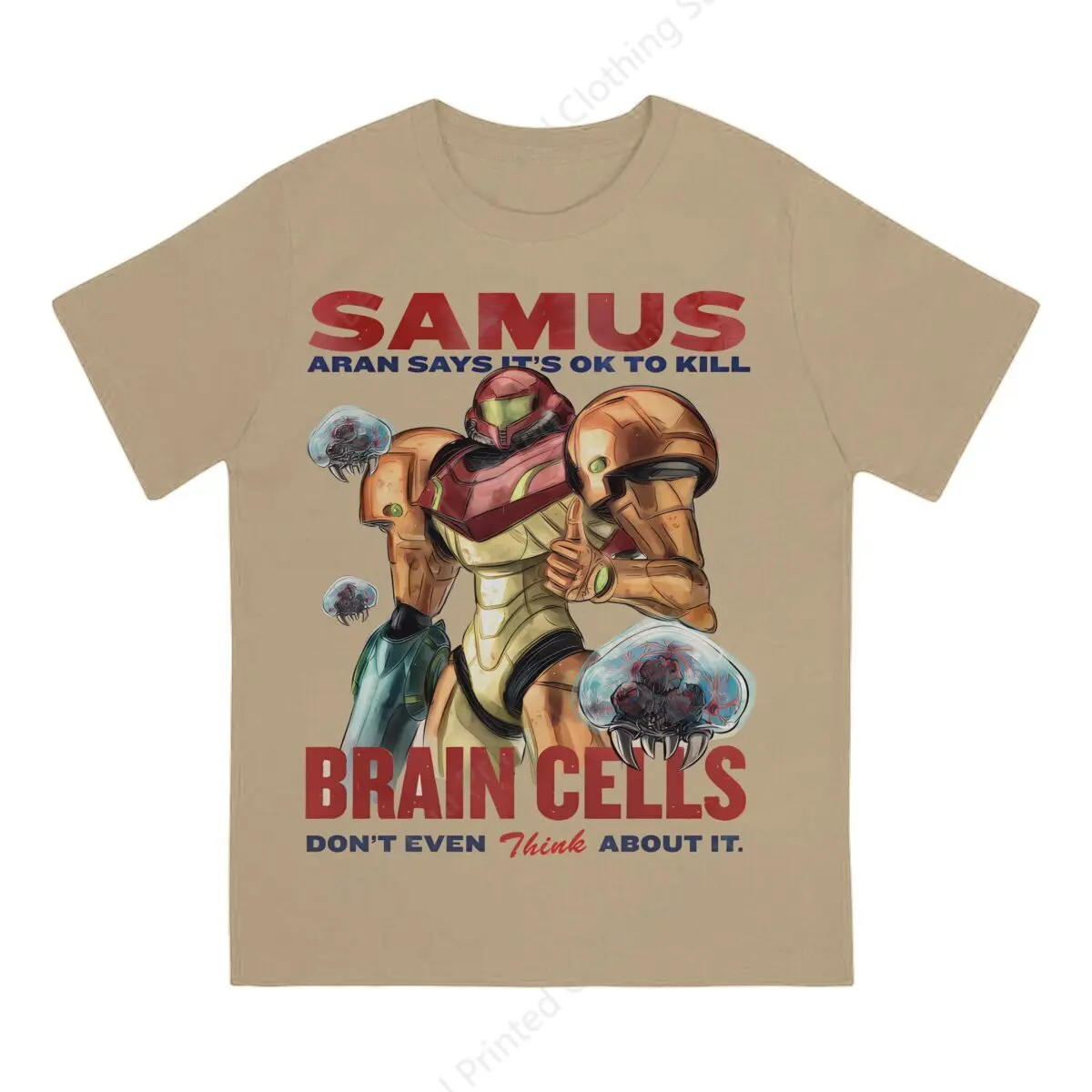 تي شيرت للرجال والنساء مطبوع على لعبة ساموس آران ميترويد بأكمام قصيرة ، توبات كاجوال جيدة التهوية ، ملابس شارع فضفاضة #2
