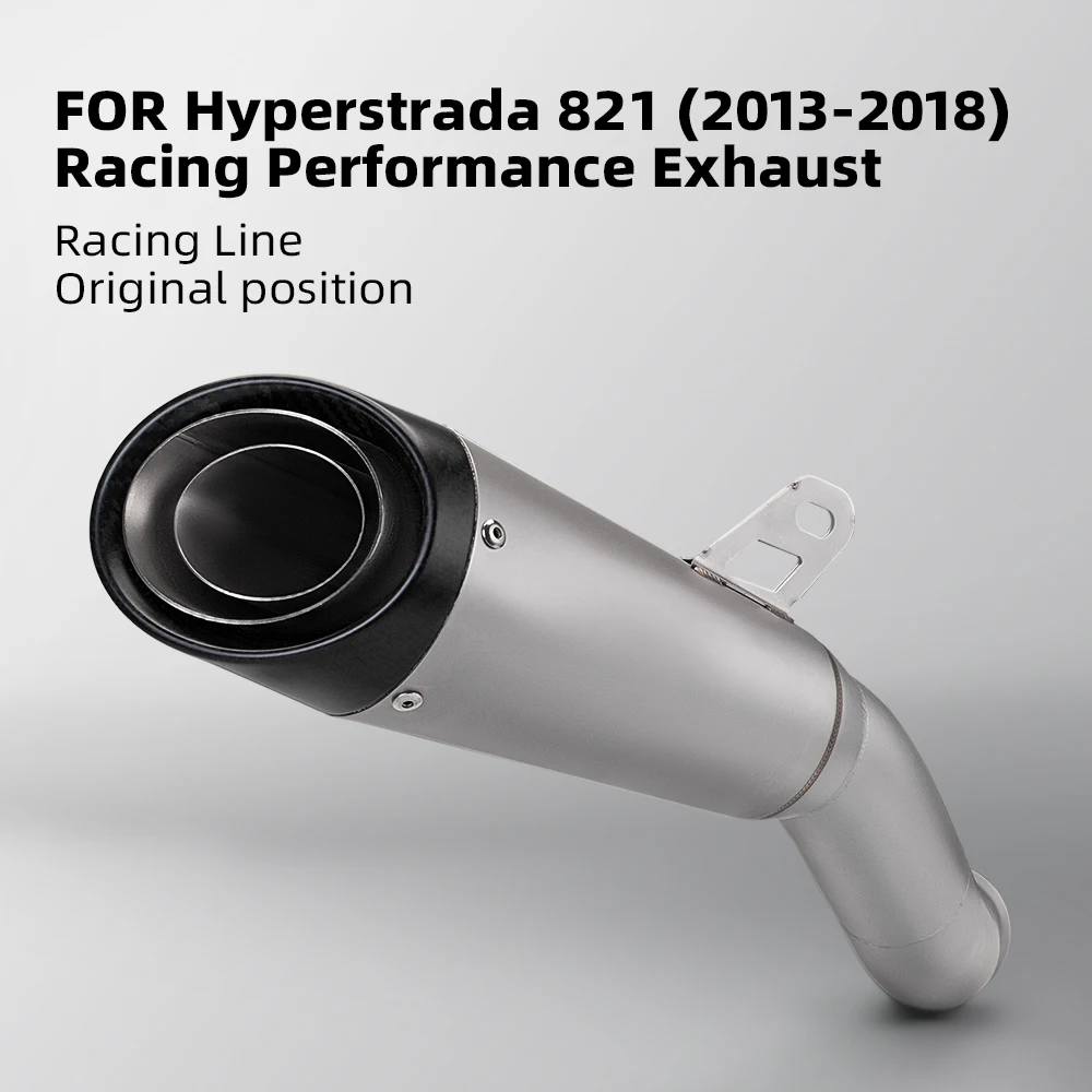 FOR Ducati Hyperstrada821 (2013-2018) Motorcycle Racing Performance Exhaust Racing Line Original Location Motorcycle Muffler