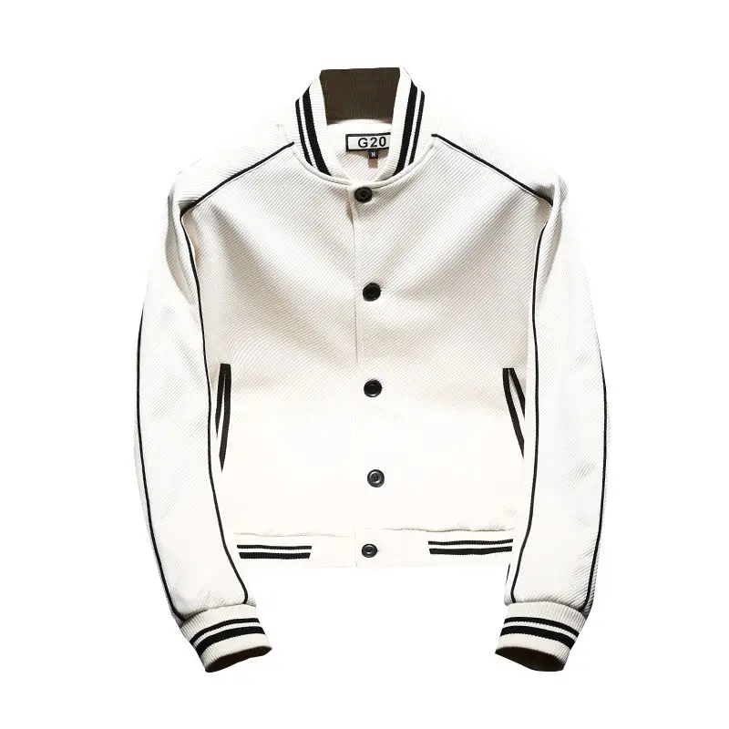 

Men's spring and autumn new light luxury jacket men's fashion trend contrasting top casual stand-up collar jacket tide