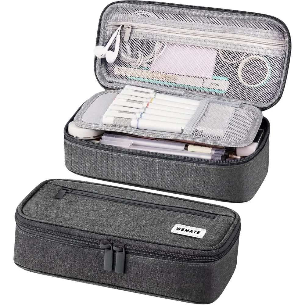 

Пенал и коробка-органайзер большой емкости для школы, колледжа, учителей | Вмещает маркеры, расходные материалы